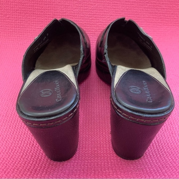 Cole Haan Black Leather Clogs Womens 8.5B Slip On Mules - Picture 4 of 8
